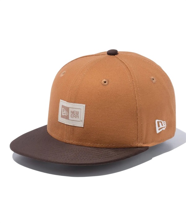 NEW ERA/ニューエラ Youth 9FIFTY ダックキャンバス ウーブンパッチ ライトブロンズ ブラウンスウェードバイザー キッズ キャップ 帽子 13762772
