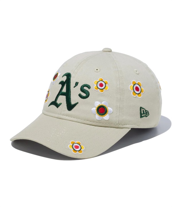 NEW ERA ニューエラ Youth 9TWENTY MLB Flower Embroidery オークランド・アスレチックス ストーン キッズ キャップ 帽子 13762816