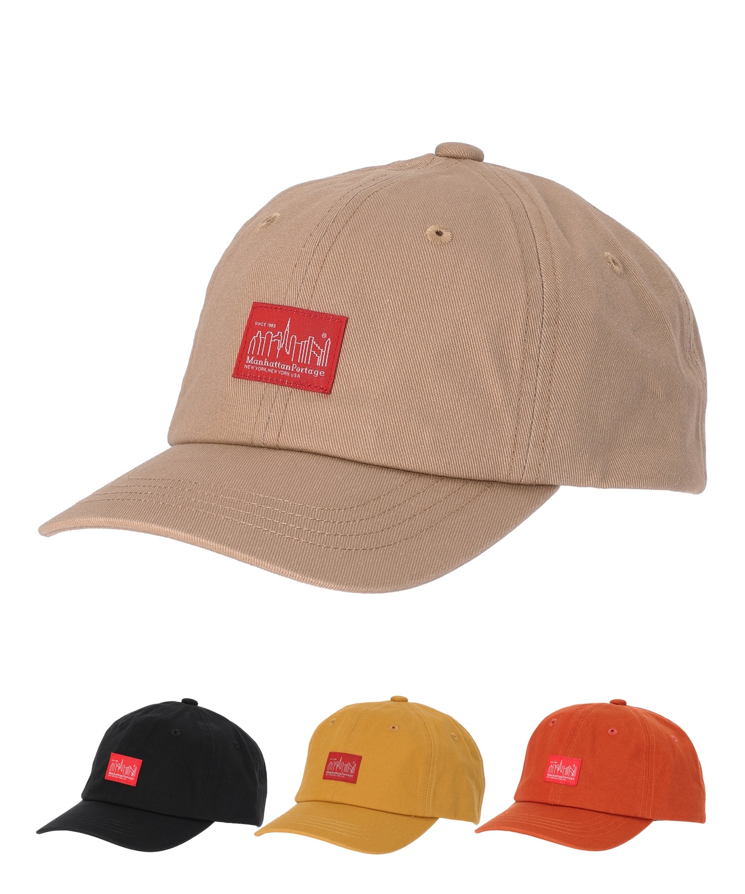 Manhattan Portage マンハッタンポーテージ HAT  KD TWILL 6P CAP MP230 キッズ キャップ(BK/RD-54)