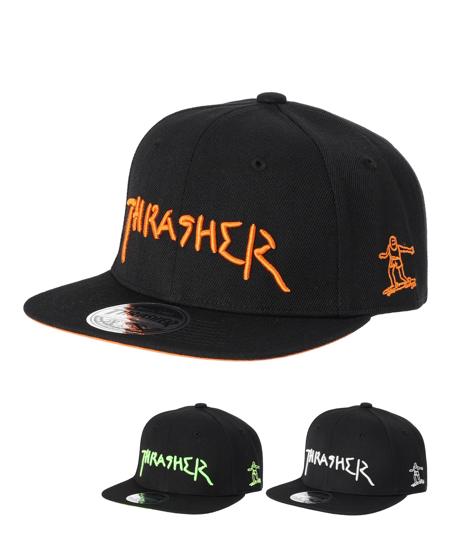 THRASHER スラッシャー CAP  K-THR-C02K キッズ キャップ(BK/WT-F)