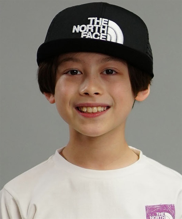 THE NORTH FACE ザ・ノース・フェイス キッズ メッシュ キャップ 帽子 ロゴ 刺繍 サイズ調節可能 NNJ02406 K