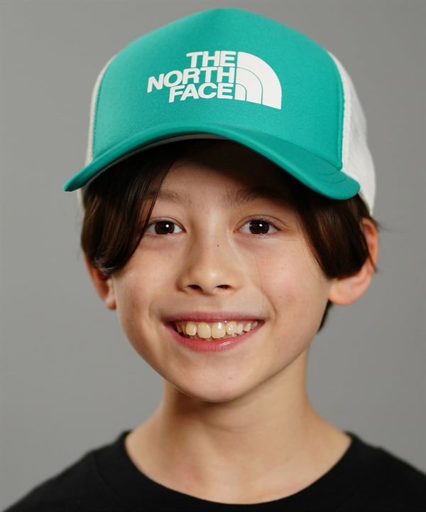THE NORTH FACE ザ・ノース・フェイス キッズ メッシュ キャップ 帽子 ロゴ プリント サイズ調節可能 NNJ02409 GA