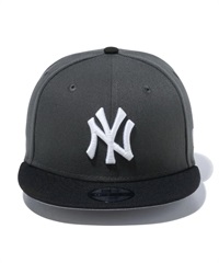 NEW ERA ニューエラ Youth 9FIFTY SHADOW ニューヨーク・ヤンキース ダークグラファイト ブラックバイザー キッズ キャップ 帽子 14111885
