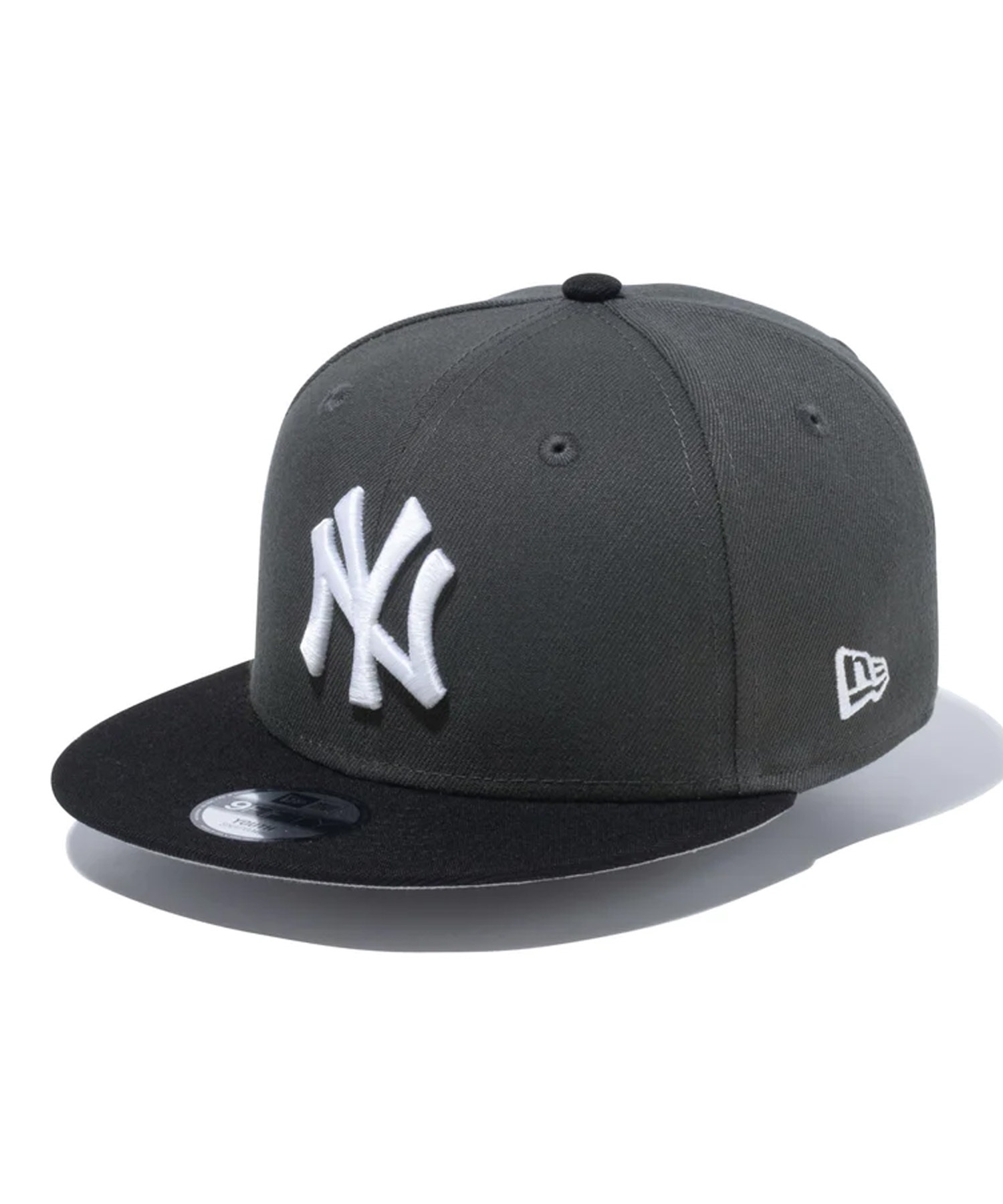 NEW ERA ニューエラ Youth 9FIFTY SHADOW ニューヨーク・ヤンキース ダークグラファイト ブラックバイザー キッズ キャップ 帽子 14111885(ONECOLOR-YTH)