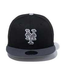 NEW ERA ニューエラ Youth 9FIFTY SHADOW ニューヨーク・メッツ ブラック ダークグラファイトバイザー キッズ キャップ 帽子 14111888(ONECOLOR-YTH)