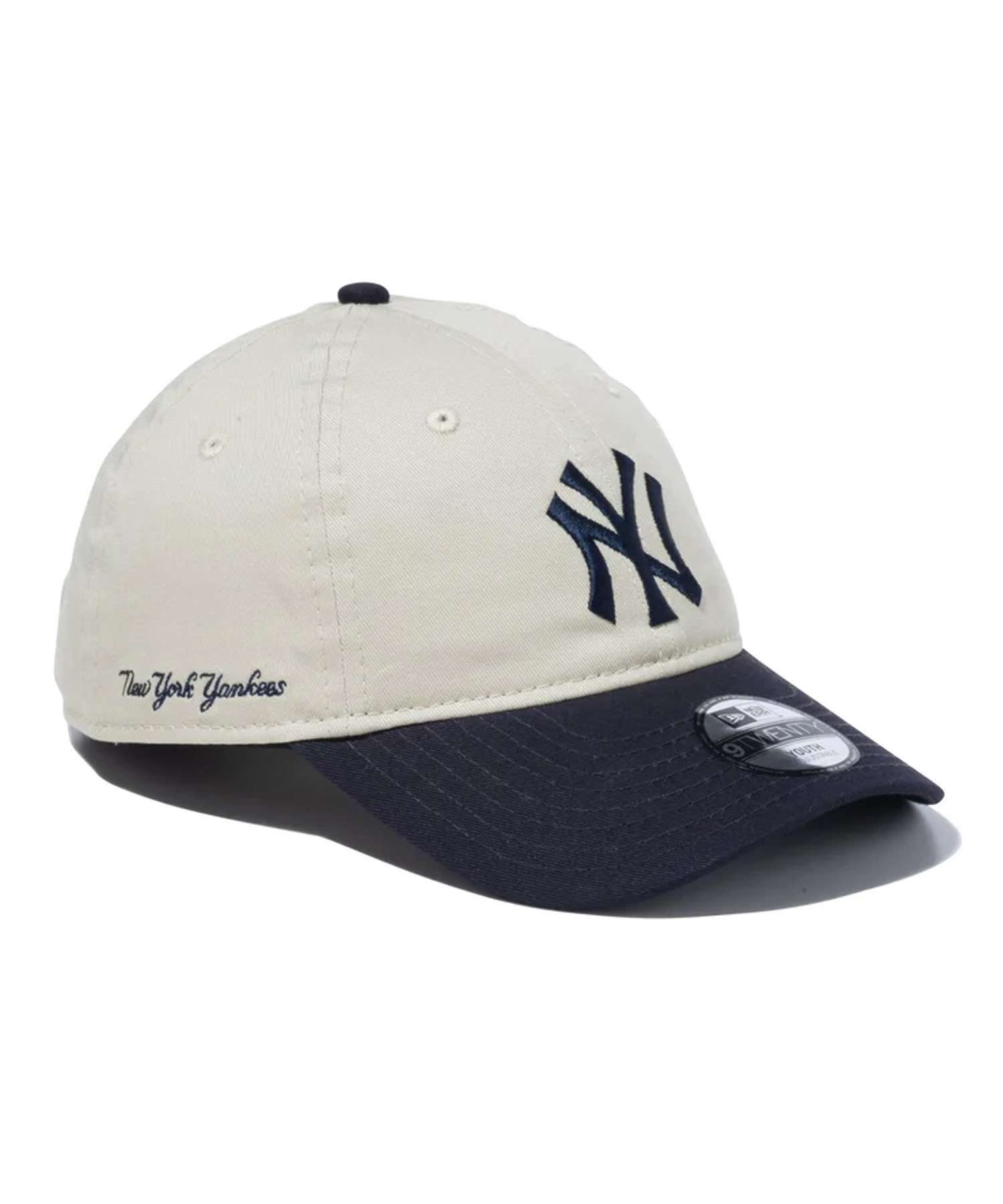 NEW ERA ニューエラ Youth 9TWENTY 2-Tone ニューヨーク・ヤンキース ストーン ネイビーバイザー キッズ キャップ 帽子 14111944(ONECOLOR-YTH)