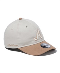 NEW ERA ニューエラ Child 9TWENTY 2-Tone アトランタ・ブレーブス ストーン カーキバイザー キッズ ジュニア キャップ 帽子 14112011