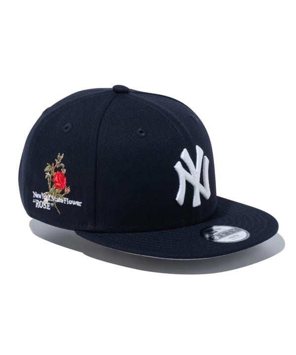 NEW ERA ニューエラ Youth 9FIFTY MLB State Flowers ニューヨーク・ヤンキース ネイビー キッズ キャップ 帽子 14111884
