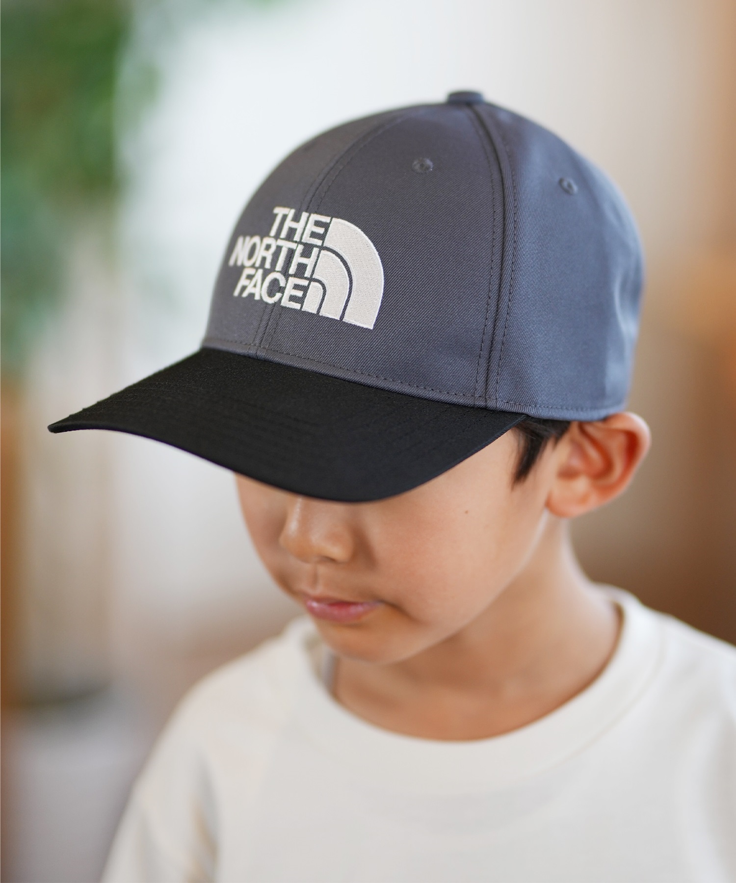 THE NORTH FACE ザ・ノース・フェイス Kids’ TNF Logo Cap キッズ  TNFロゴ キャップ 帽子 NNJ42304 DG(DG-M)