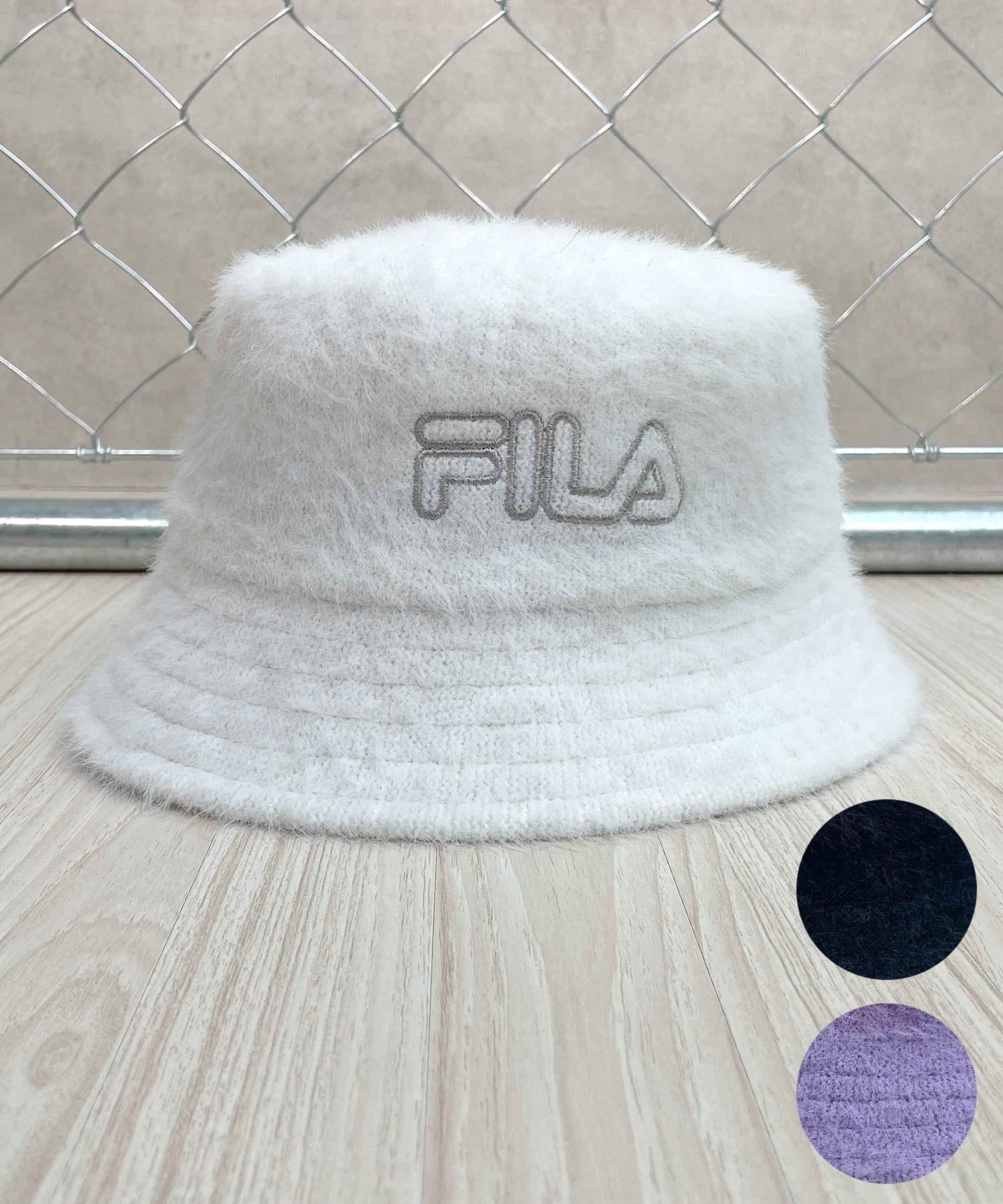 FILA フィラ キッズ ハット フェザーヤーン サーモバケット 233013002(06WHT-56cm)