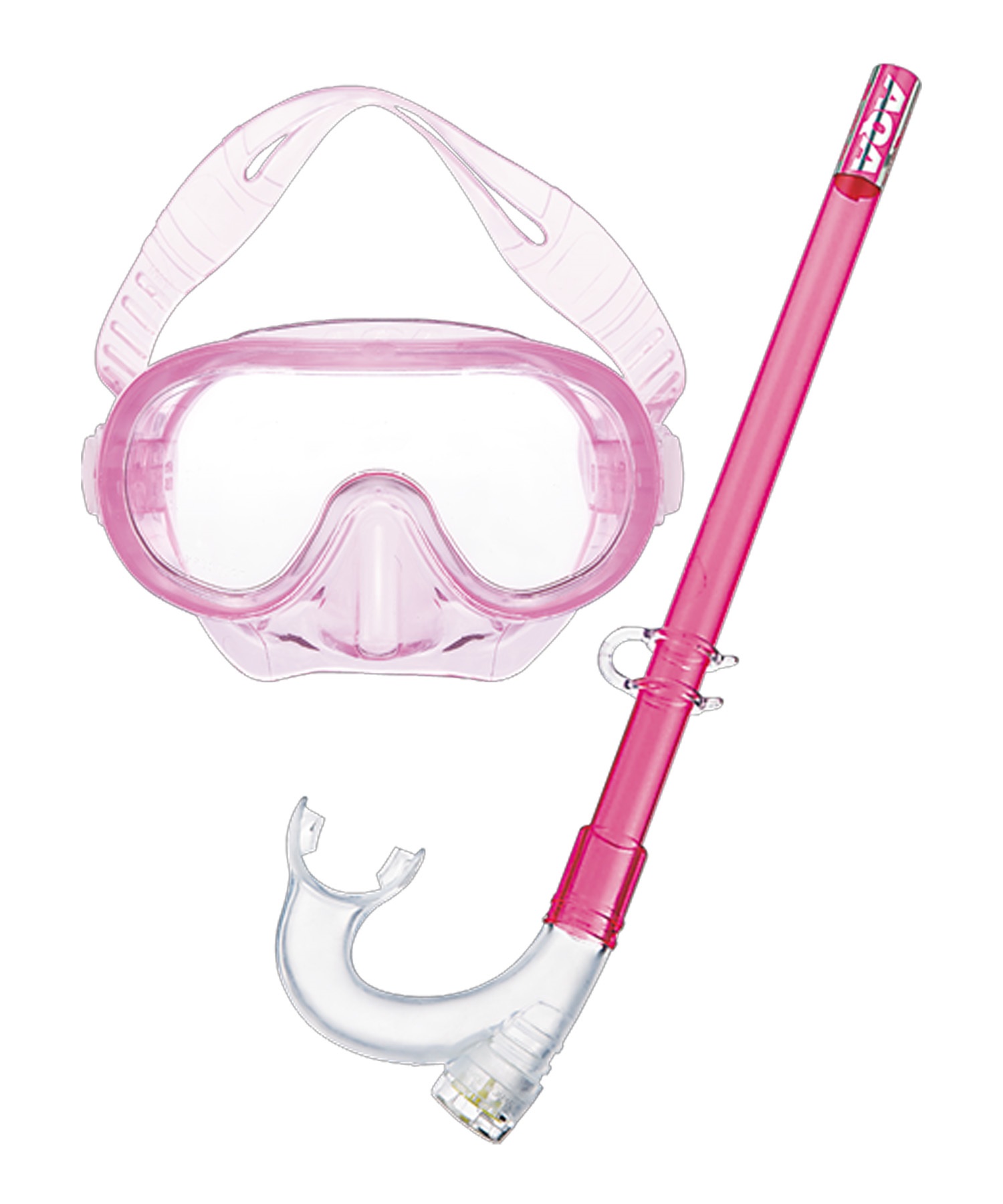 AQA エーキューエー キッズ シュノーケリンググッズ マスク＆スノーケル Sea-J 2点セットV KZ-9154(C.PK-ONESIZE)