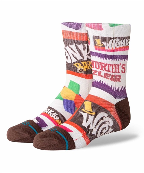 STANCE スタンス キッズ ジュニア ソックス 靴下 WONKA BARS KIDS K556A24WON#BRN