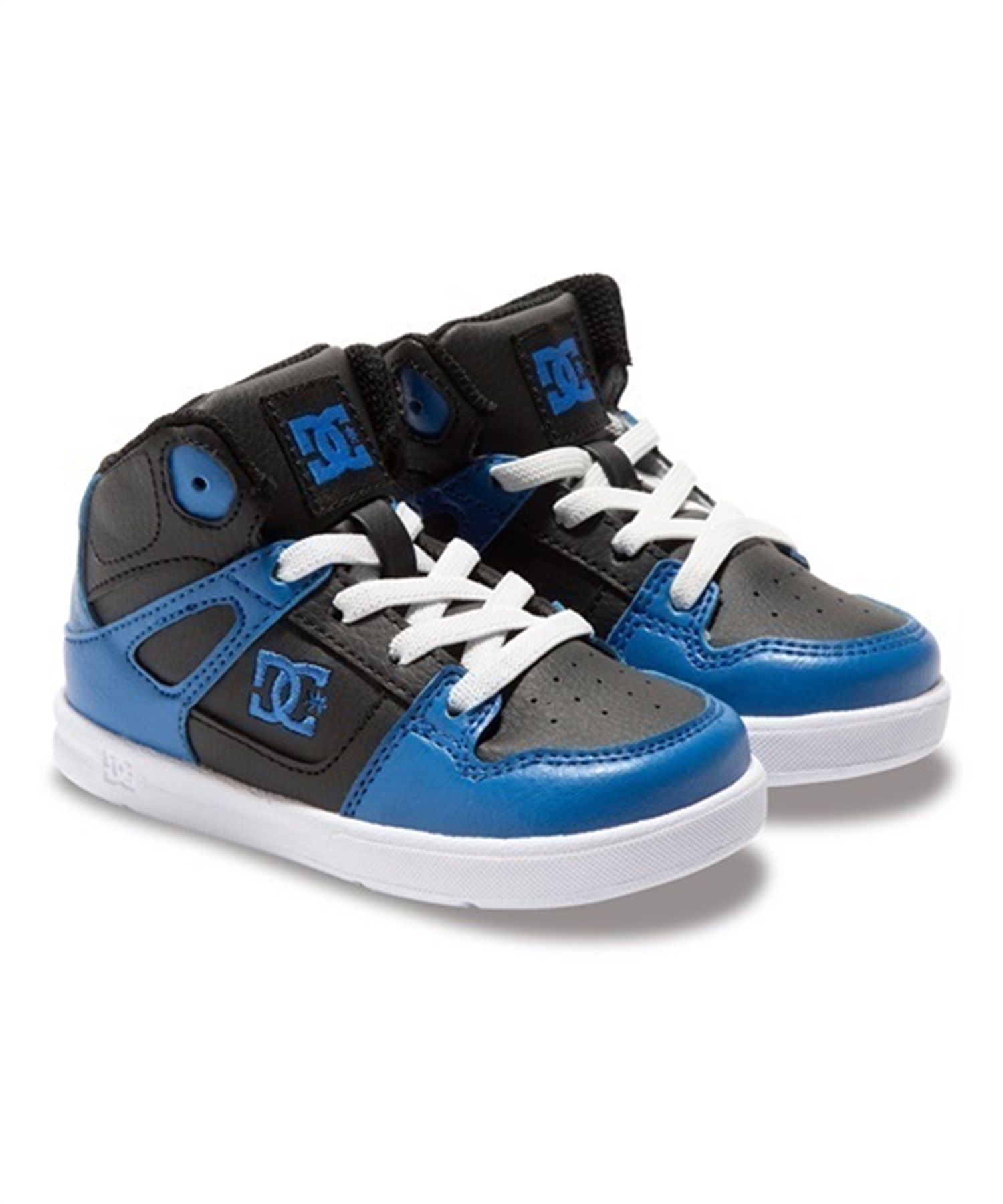 DC SHOE ディーシーシュー TS PURE HIGH-TOP SE UL SN キッズ シューズ スニーカー ハイカット ブラック×ブルー DT234602 BLB(BLB-12.0cm)