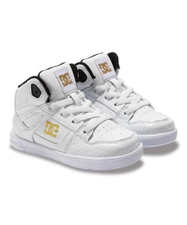 DC SHOE ディーシーシュー TS PURE HIGH-TOP SE UL SN キッズ シューズ スニーカー ハイカット ホワイト×ゴールド DT234602 WG1