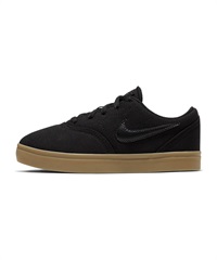 NIKE SB ナイキエスビー チェック キャンバス リトルキッズ スケートボードシューズ スニーカー ブラック×ガムライトブラウン 905371-006