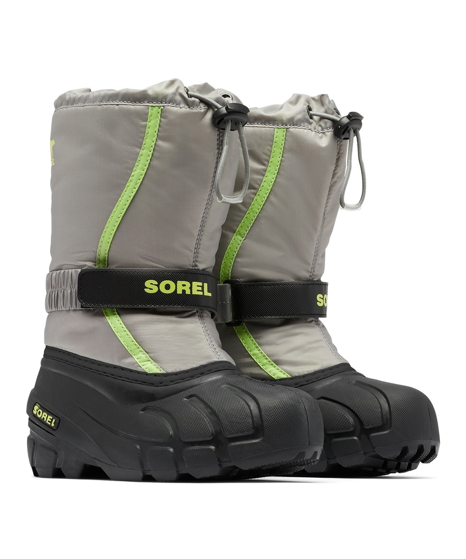 SOREL/ソレル ユース フルーリー キッズ ウィンターブーツ 防水 グレー NY1965 062(062-19.0cm)