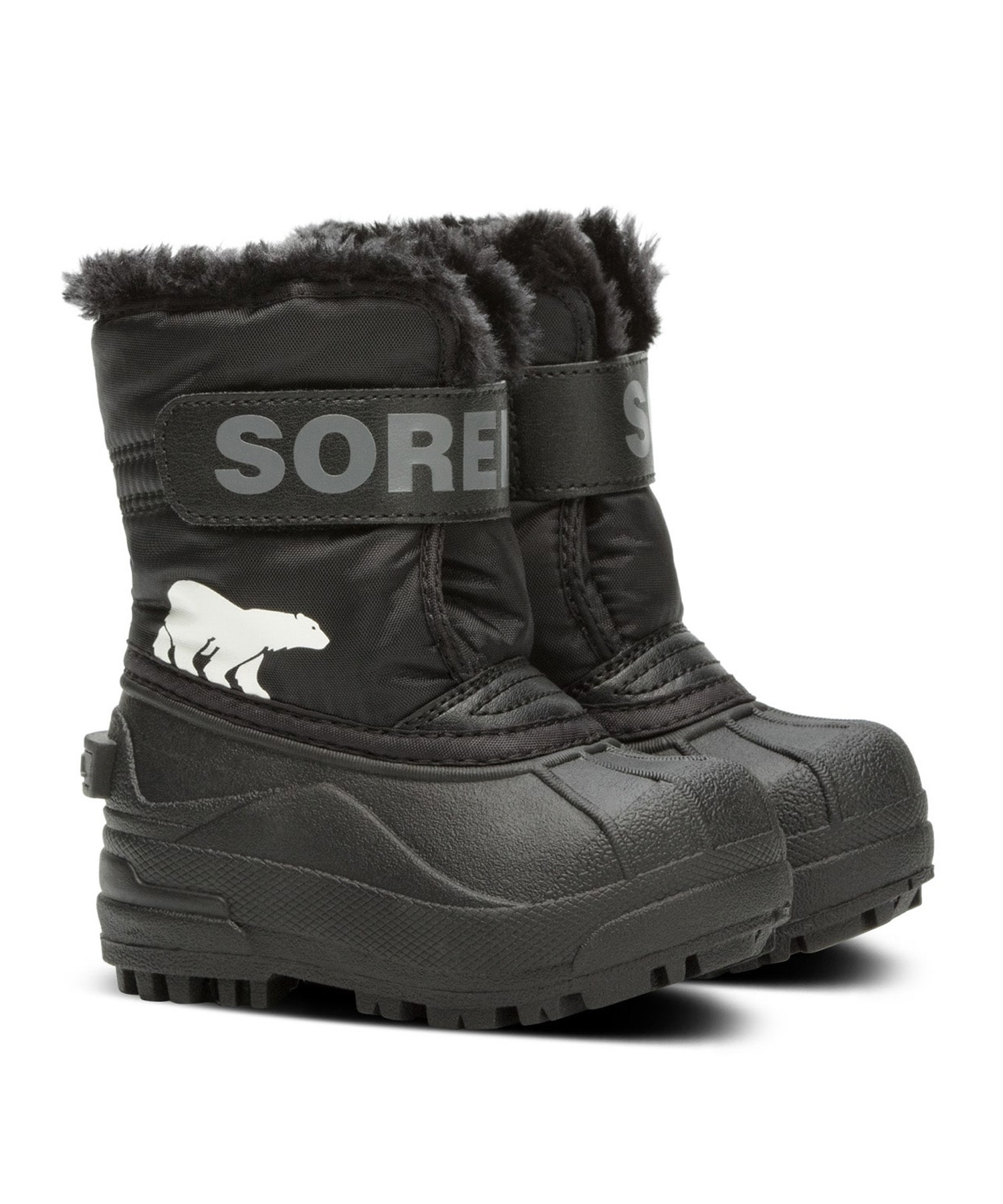 SOREL/ソレル チルドレンズ スノウ コマンダー キッズ ウィンターブーツ 防水 ブラック NC1960 010(010-15.0cm)