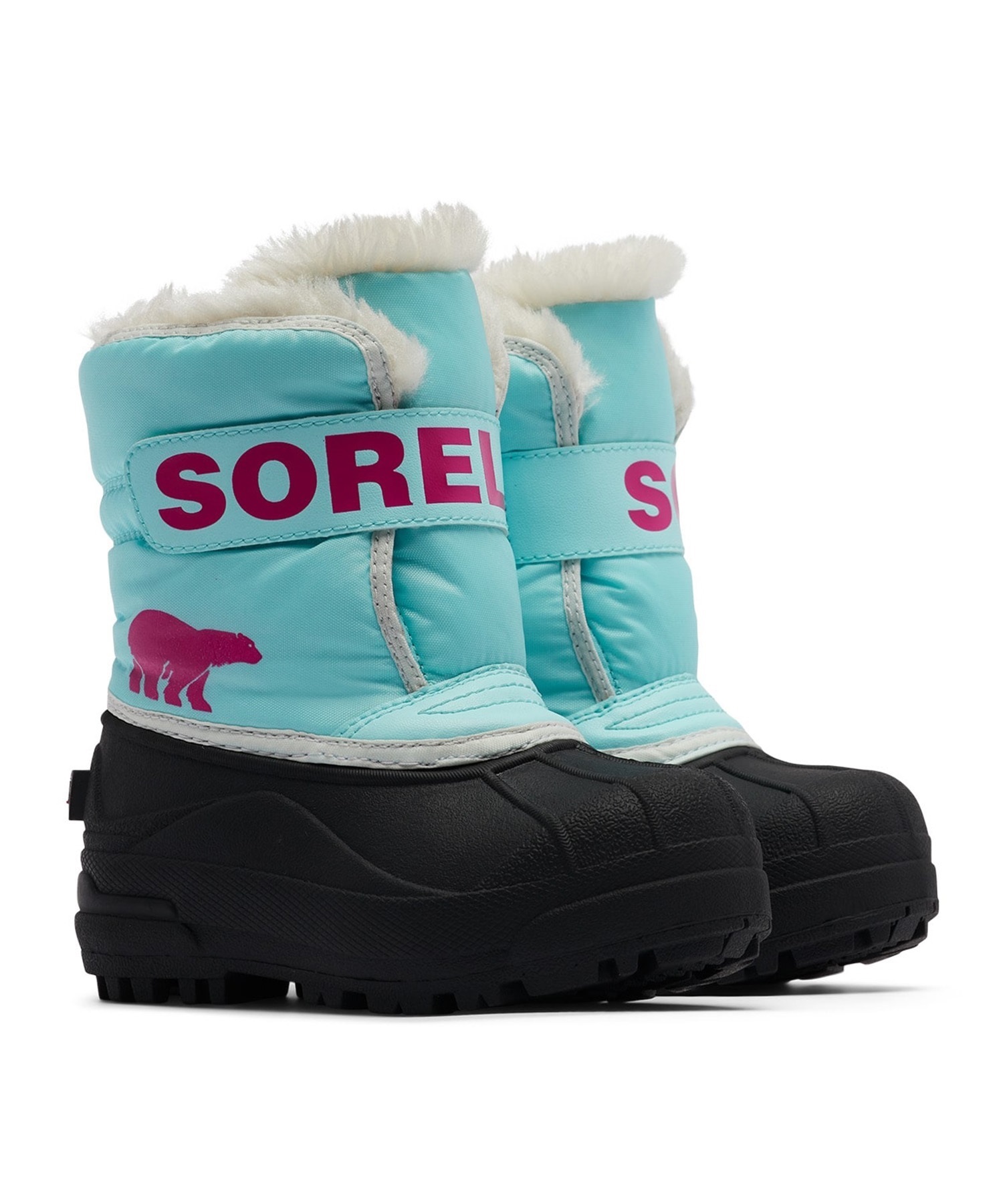 SOREL/ソレル チルドレンズ スノウ コマンダー キッズ ウィンターブーツ 防水 ライトブルー NC1960 428(428-15.0cm)