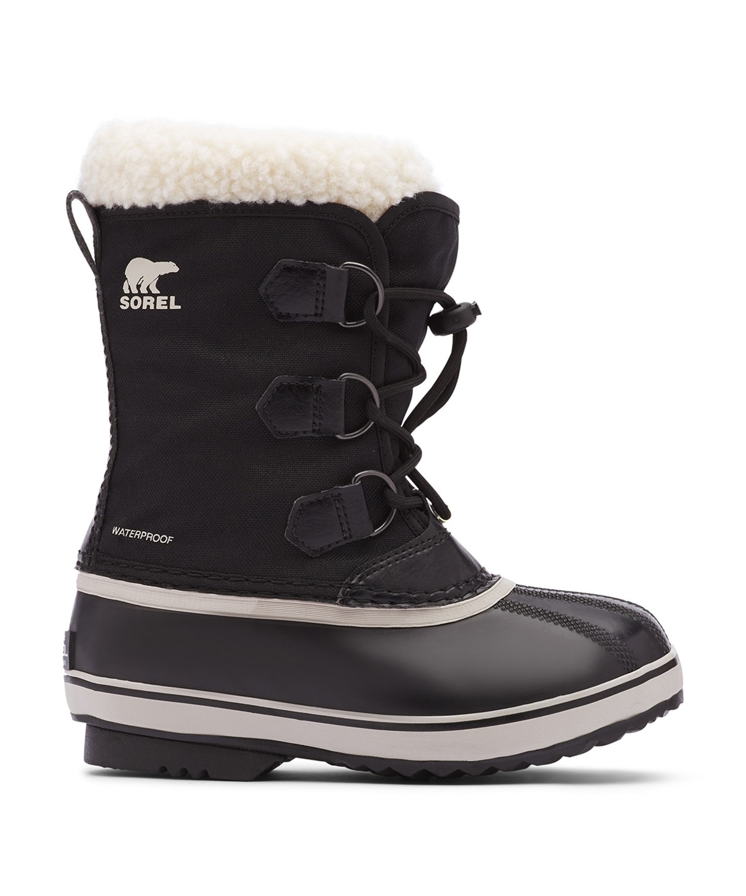 SOREL/ソレル YOOT PAC NYLON WP ユート パックナイロン ウォータープルーフ キッズ ウィンターブーツ 防水 ブラック NY1962 010(010-19.0cm)