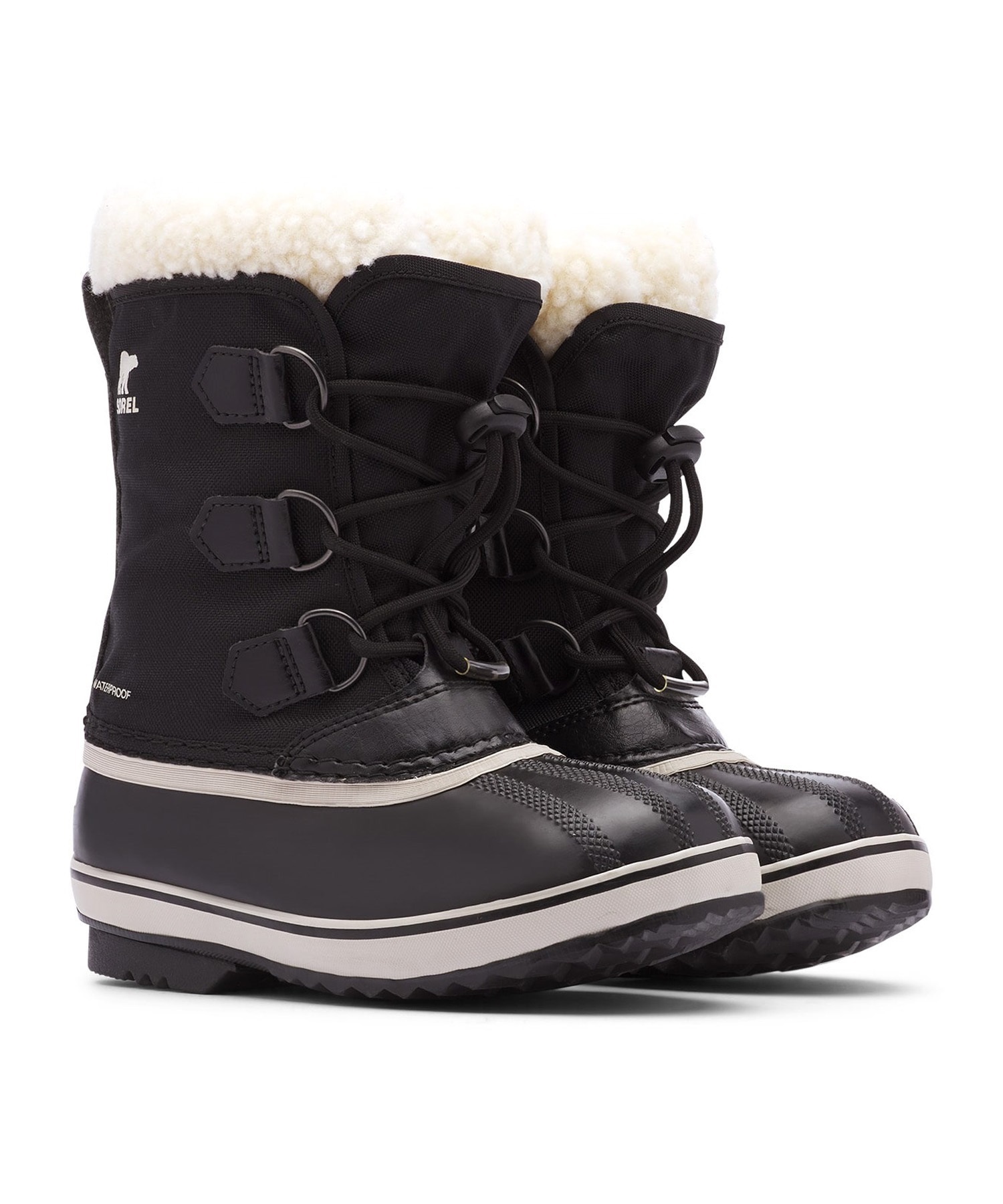 SOREL/ソレル YOOT PAC NYLON WP ユート パックナイロン ウォータープルーフ キッズ ウィンターブーツ 防水 ブラック NY1962 010(010-19.0cm)