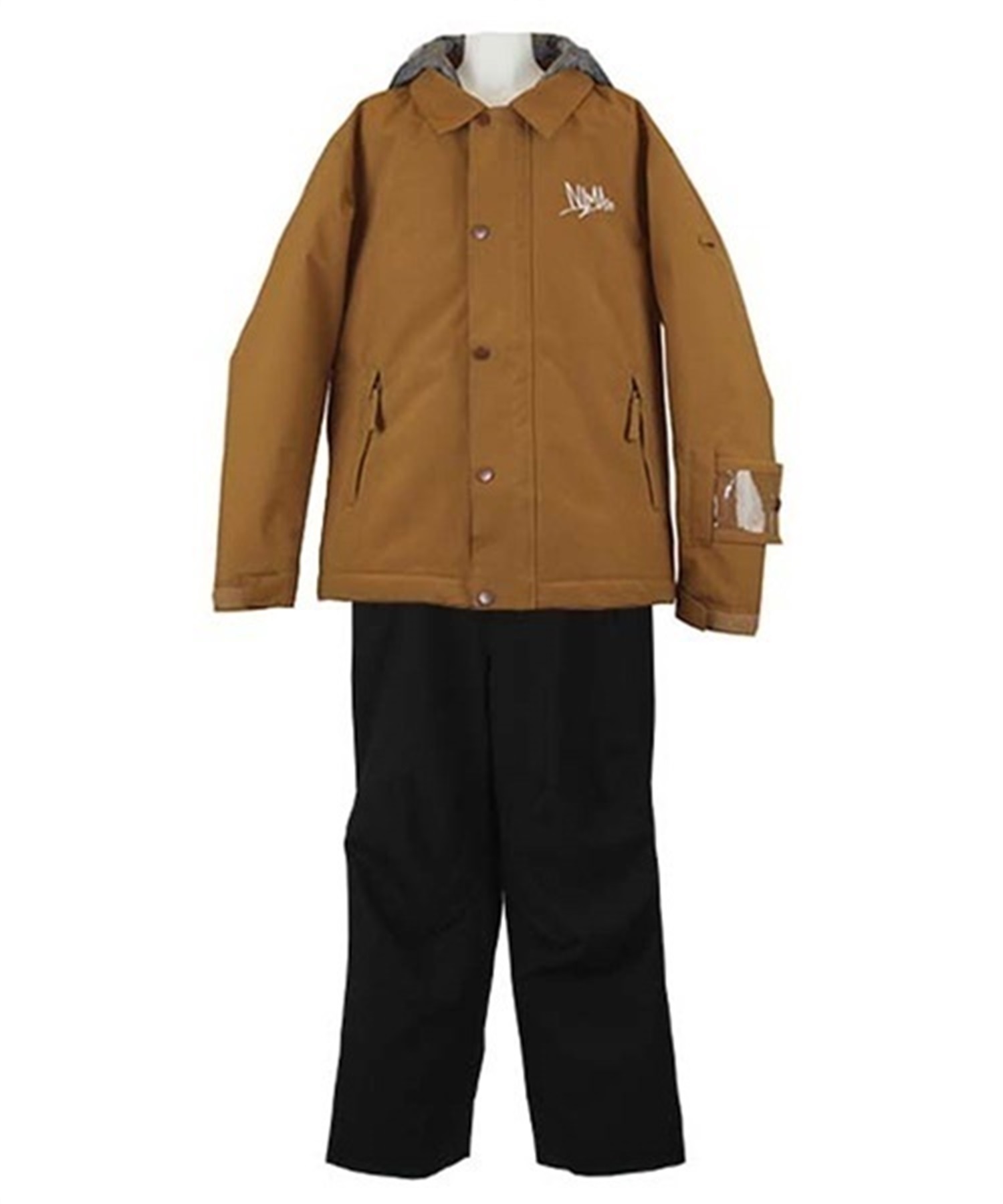 スノーボード ウェア ジャケット ビブパンツ キッズ ジュニア nima ニーマ JR-1304 22-23モデル 130cm～160cm K1 H24(CAMEL-130)