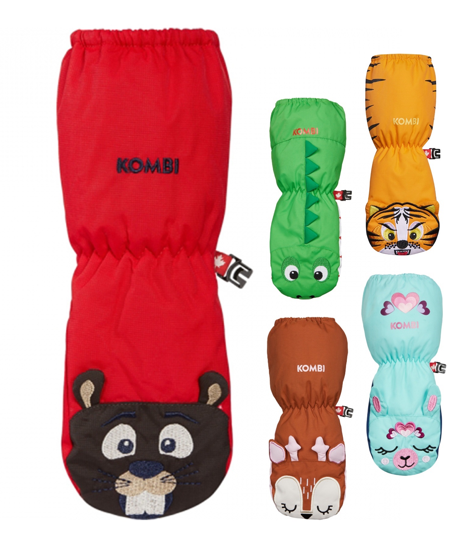 スノーボード グローブ キッズ KOMBI コンビ ANIMAL FAMILY MITT 31096 ムラサキスポーツ 23-24モデル KK L29(COTC-S)