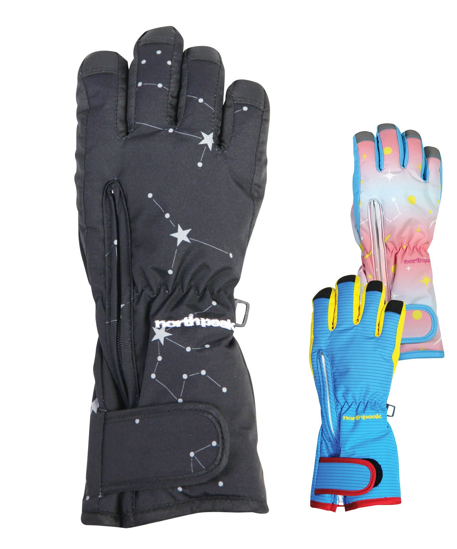 スノーボード グローブ キッズ northpeak ノースピーク NP-4072 KIDS GLOVE ムラサキスポーツ 23-24モデル KX K9(BK-110cm)