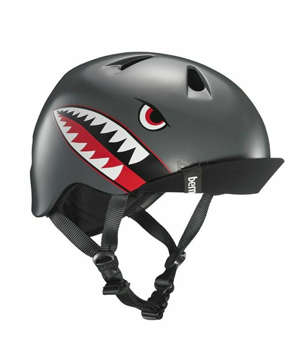 キッズ ヘルメット bern バーン NINO ニーノ  VJBSGFV11 SATIN GREY FLYING TIGER KK I7