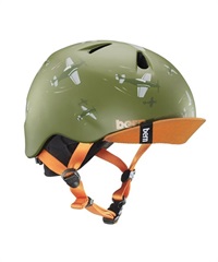 キッズ ヘルメット BERN バーン NINO ニーノ BE-VJBMGDV-11 MATTE GREEN DOGFIGHT XSS KK D17