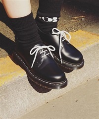 Dr Martens ドクターマーチン WHITE STITCH 24757001 シューズ ユニセックス 1461 3ホール KK3 H24(BLK-23.0cm)