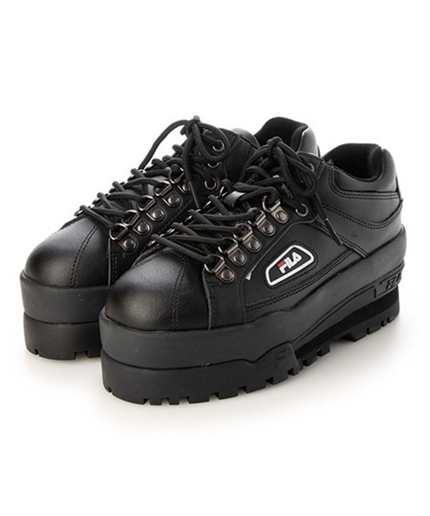 FILA フィラ TRAILBLAZER WEDGE トレイルブレイザー ウェッジ WSS21031 レディース シューズ スニーカー K1S F1(BLK-22.5cm)