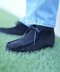 Clarks Originals/クラークス オリジナルス Wallabee Boot メンズ ワラビーブーツ モカシン デッキシューズ ブラックスエード 26155517