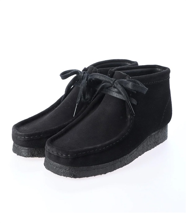 Clarks Originals/クラークス オリジナルス Wallabee Boot レディース ワラビーブーツ モカシン デッキシューズ ブラックスエード 26155521