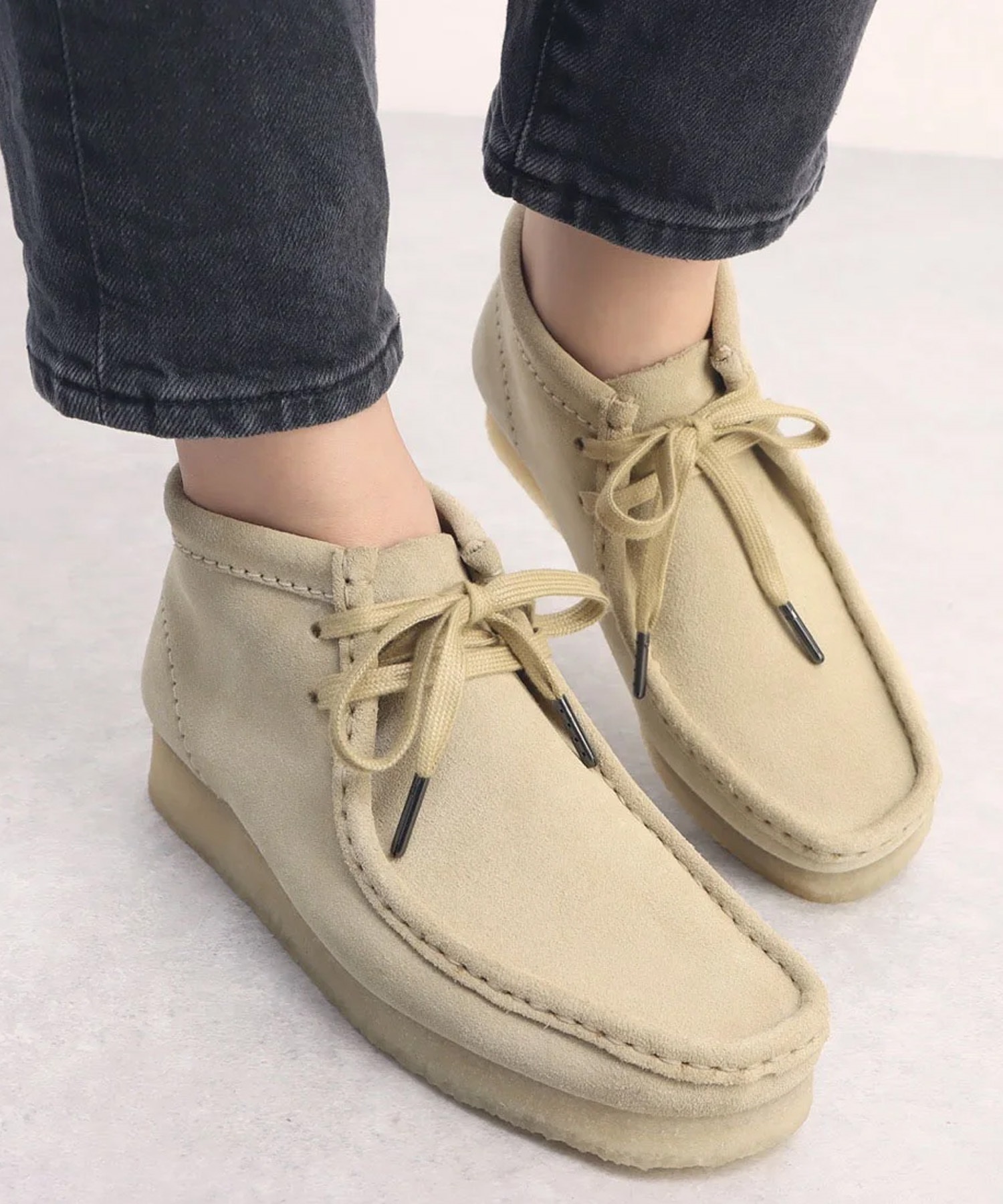 Clarks Originals/クラークス オリジナルス Wallabee Boot レディース ワラビーブーツ モカシン デッキシューズ メープルスエード 26155520(MAPLE-23.0cm)