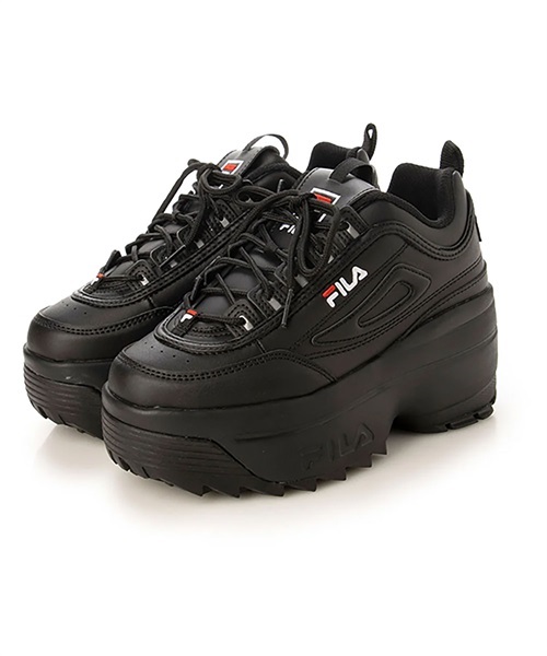 FILA フィラ Disruptor II Wedge ディスラプター2 ウェッジ WFW22044-001 レディース シューズ スニーカー 厚底 KK1 B14(BLK-22.5cm)