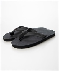 RAINBOW SANDALS レインボーサンダルズ シングルレイヤー・プレミア・レザー 301ALTS-PL メンズ シューズ サンダル ビーチサンダル KK1 E6(BKBK-S)