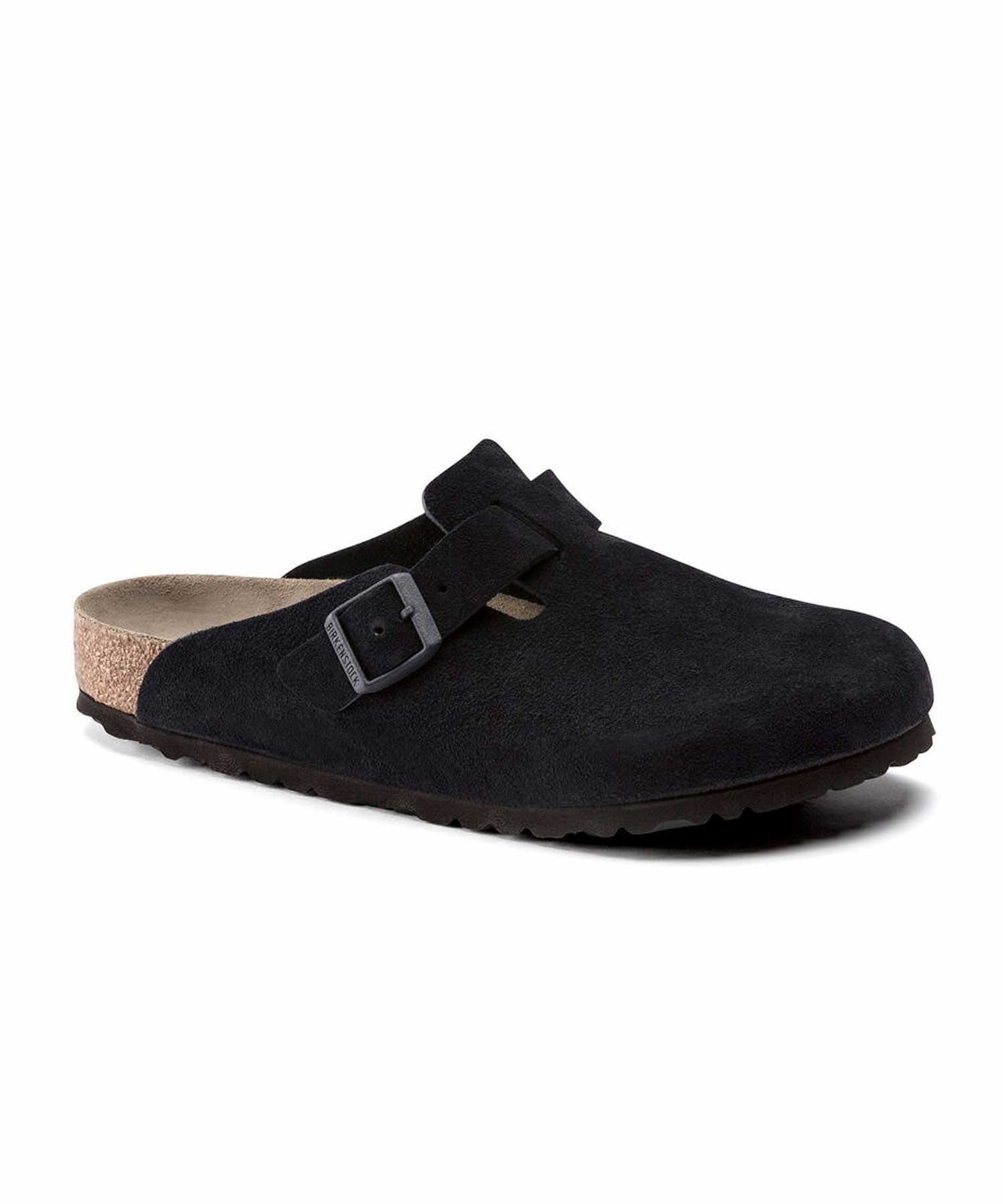 BIRKENSTOCK/ビルケンシュトック Boston SFB Suede ボストン ソフトフットベッド メンズ スウェード サンダル コルク レギュラー幅 1023910(MIDNT-25.0cm)