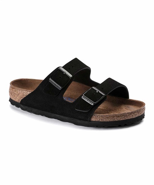 BIRKENSTOCK/ビルケンシュトック Arizona SFB アリゾナ ソフトフットベッド サンダル コンフォート コルク Regular width レギュラー幅 951321/951301(BLACK-25.0cm)