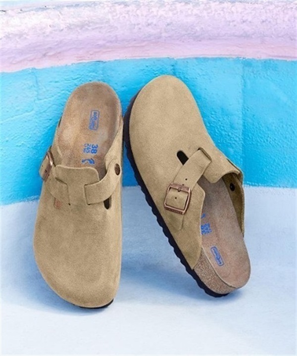 BIRIKENNSTOCK/ビルケンシュトック Boston SFB Suede ボストン ソフトフットベッド  スウェード サンダル コンフォート コルク ナロー幅 560773
