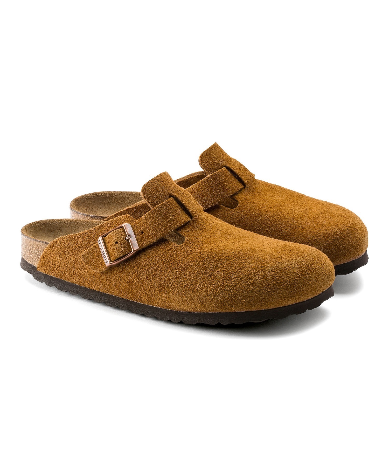 BIRKENSTOCK/ビルケンシュトック Boston SFB Suede ボストン ソフトフットベッド スウェード メンズ サンダル コルク レギュラー幅 1009542(MINK-26.0cm)