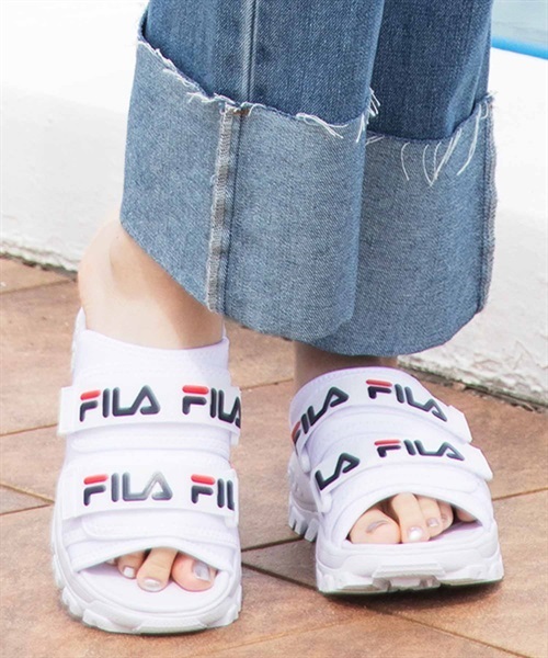 FILA フィラ OUTDOOR SLIDE アウトドアスライド 5SM01799-125 レディース シューズ サンダル KX1 E2(WTNV-23.0cm)