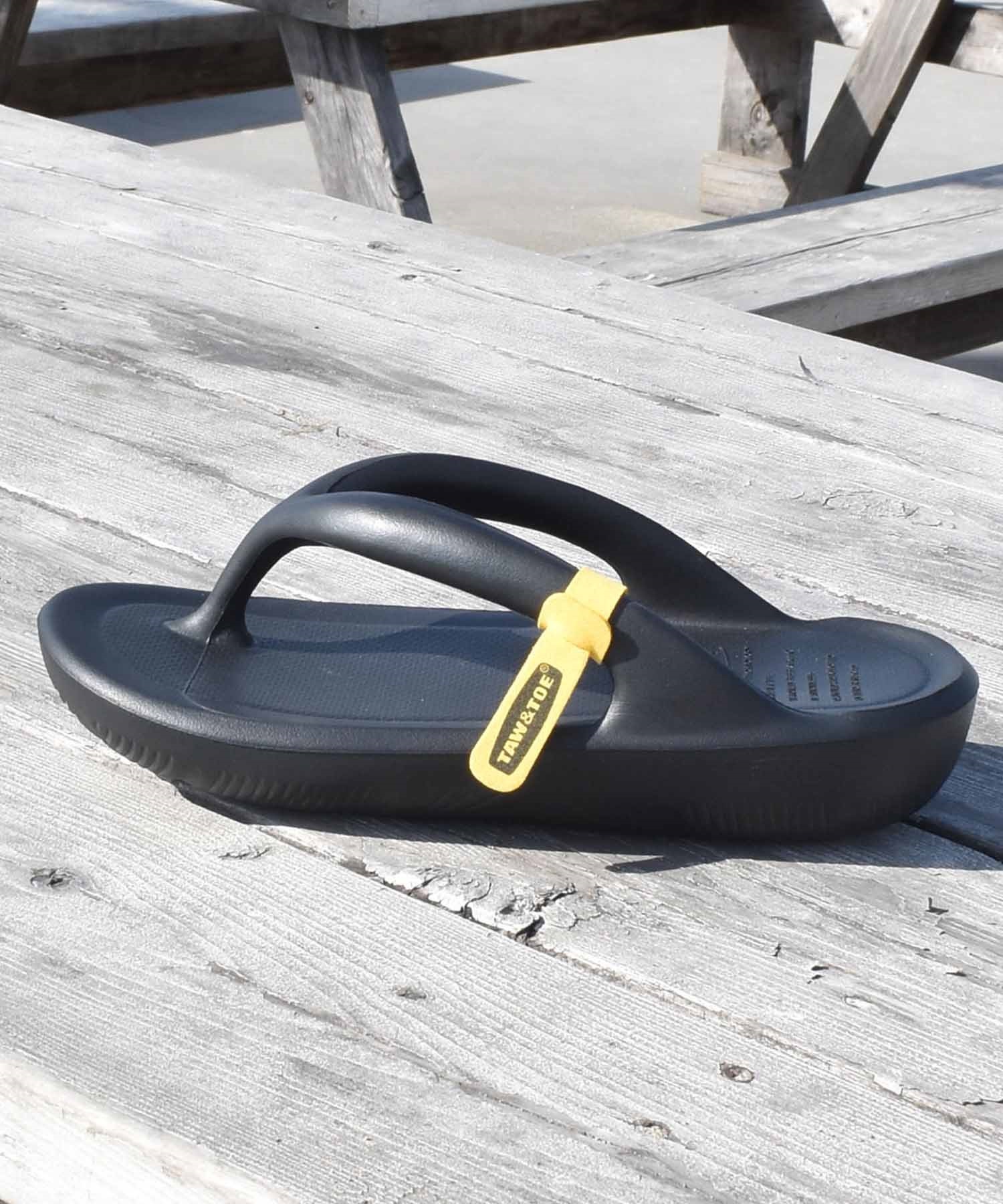 TAW&TOE トーアンドトー Zerovity Flipflop OG ゼロビティ フリップフロップ オージー レディース メンズ リカバリーサンダル MUSINSA ムシンサ Z-FF-BLAJ(BK-23.0cm)