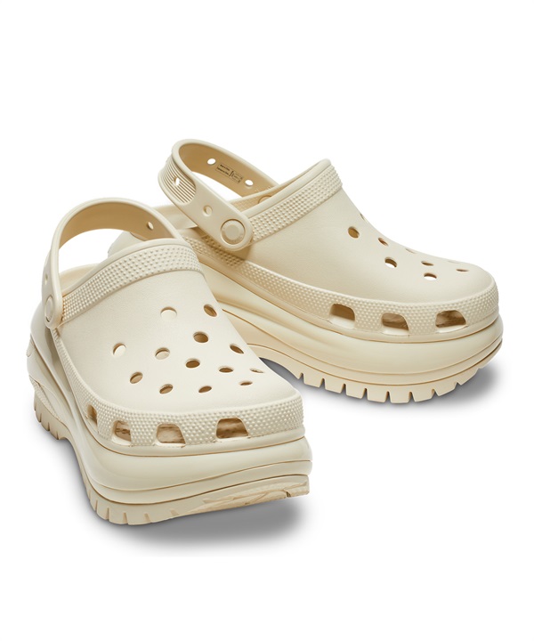 CROCS クロックス MEGA CRUSH CLOG メガ クラッシュ クロッグ レディース シューズ 厚底 サンダル スニーカー ストリート 207988-2Y2 Bone