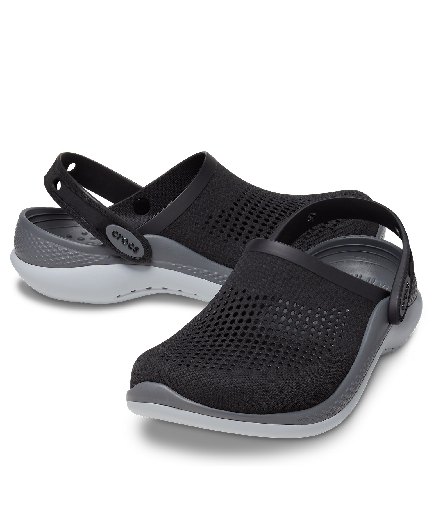 CROCS クロックス LITERIDE 360 CLOG ライトライド 360 クロッグ メンズ レディース サンダル 軽量 リカバリー コンフォート 206708-0DD(BKSGY-23.0cm)