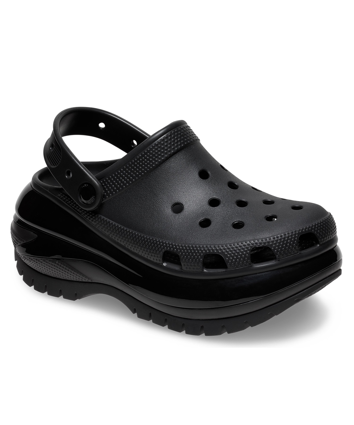 CROCS クロックス MEGA CRUSH CLOG メガ クラッシュ クロッグ メンズ レディース シューズ 厚底 サンダル スニーカー ストリート 207988-001 Black(BLACK-22.0cm)