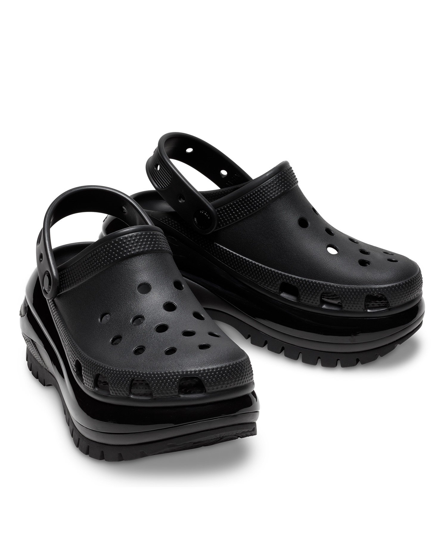 CROCS クロックス MEGA CRUSH CLOG メガ クラッシュ クロッグ メンズ レディース シューズ 厚底 サンダル スニーカー ストリート 207988-001 Black(BLACK-22.0cm)