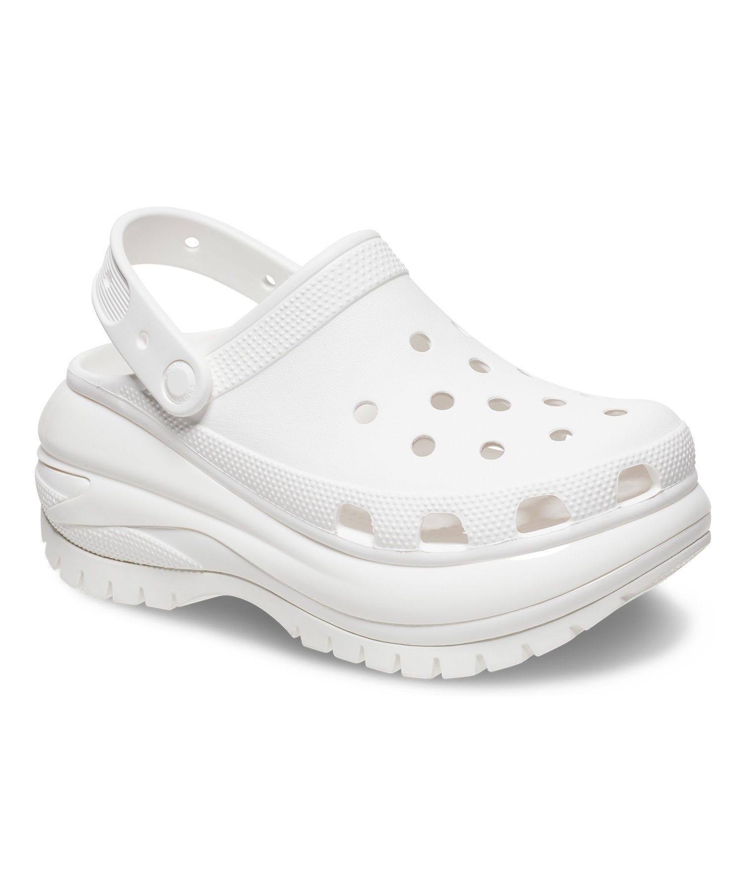 CROCS クロックス MEGA CRUSH CLOG メガ クラッシュ クロッグ メンズ レディース シューズ 厚底 サンダル スニーカー ストリート 207988-100 White(WHITE-22.0cm)