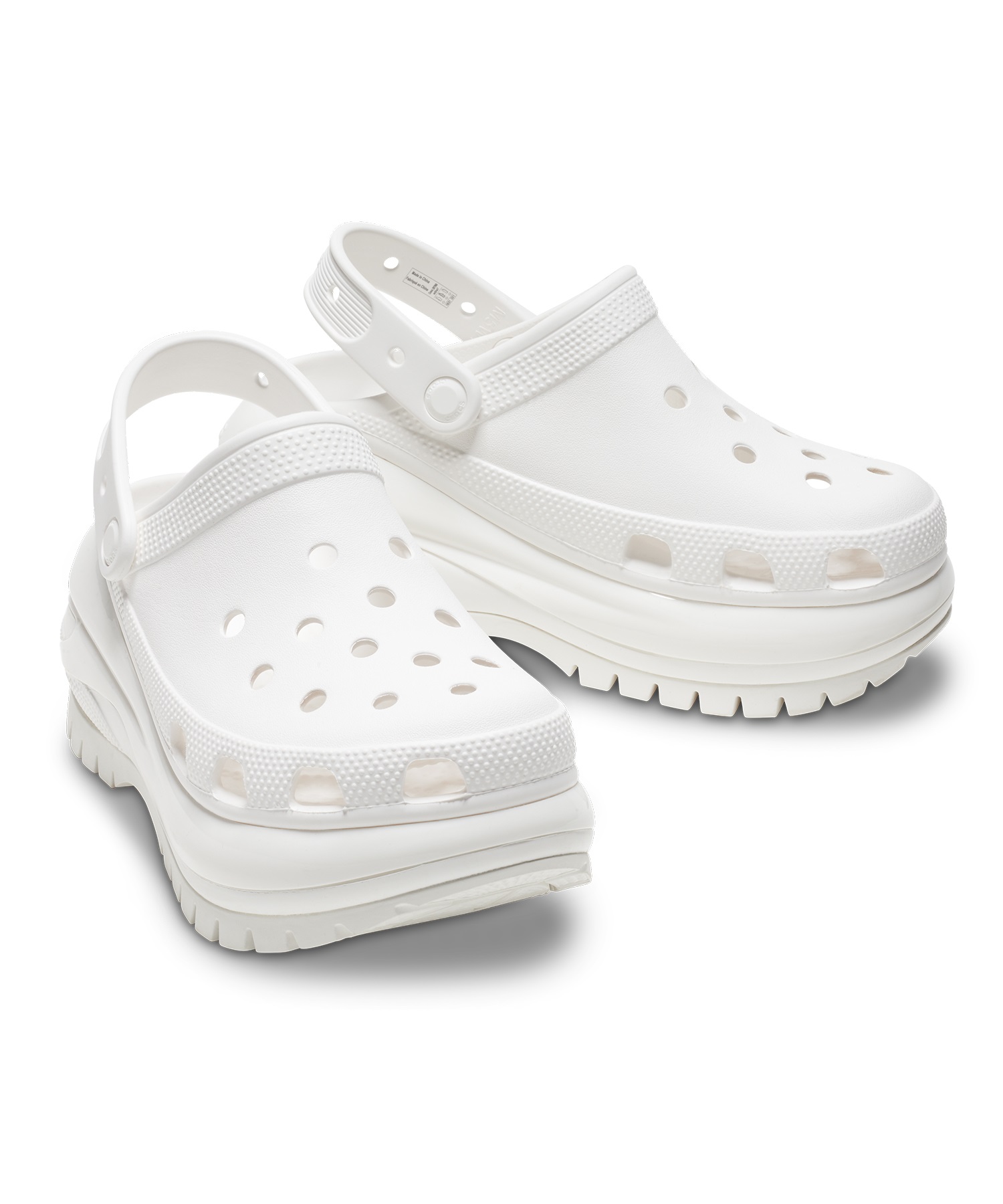 CROCS クロックス MEGA CRUSH CLOG メガ クラッシュ クロッグ メンズ レディース シューズ 厚底 サンダル スニーカー ストリート 207988-100 White(WHITE-22.0cm)