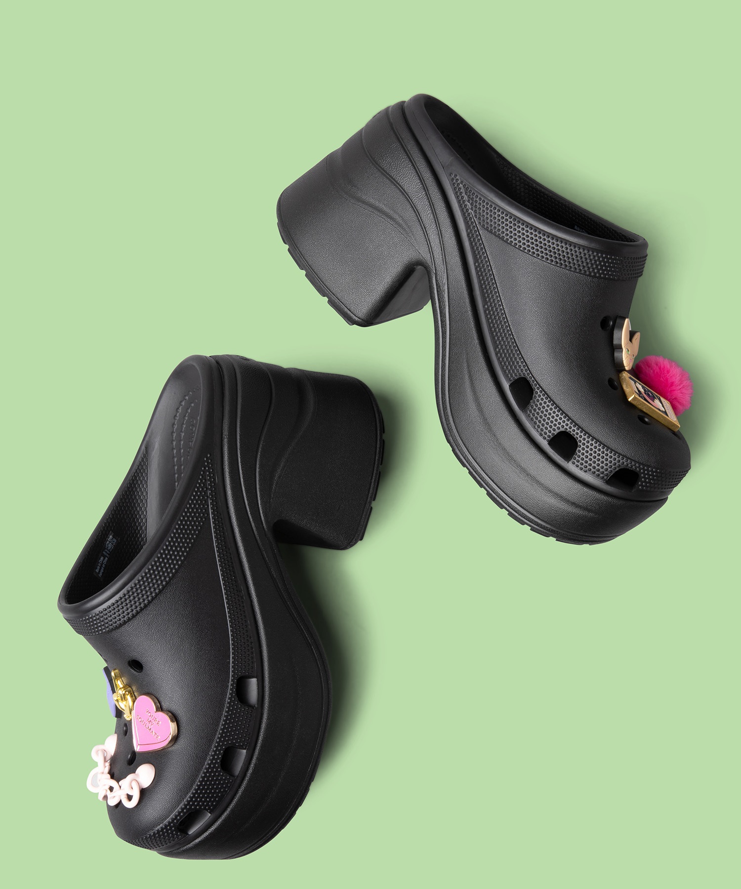 CROCS クロックス SIREN CLOG サイレン クロッグ レディース シューズ 厚底 サンダル ミュール 208547-001 Black(BLACK-22.0cm)