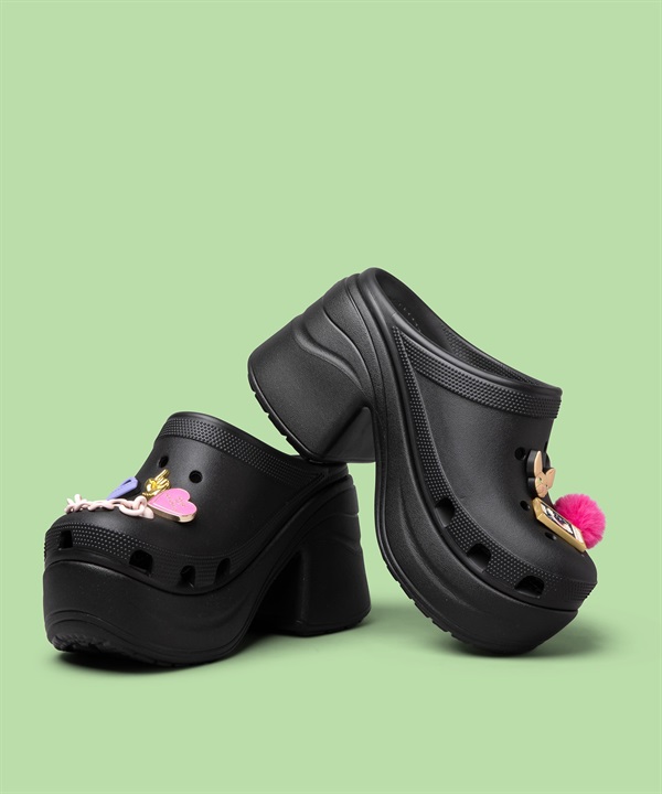 CROCS クロックス SIREN CLOG サイレン クロッグ レディース シューズ 厚底 サンダル ミュール 208547-001 Black